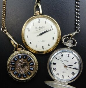 レトロ☆手巻き 懐中時計 CITIZEN/APOLLO/LAMAR 3個まとめて 動作品☆シチズン Pocket Watch アポロ☆Z0127695