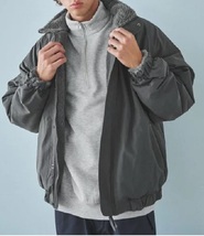 ユナイテッドアローズ リバーシブル ボア ブルゾン ジャケット Lサイズ グレー UNITED ARROWS_画像1