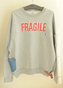 美used SUNSEA サンシー 22SS FRAGILE スウェット グレー size 3