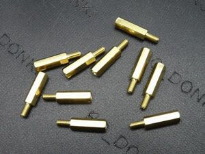 六角 スタンドオフ M3 x 14mm 本体長さ L= 14mm ねじサイズE = M3 x 6MM 六角雄ねじ 雌ねじスペーサーM3X14