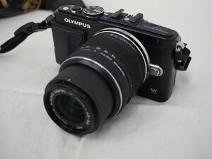 【ジャンク】OLYMPUS PEN Lite E-PL5 オリンパス M.ZUIKO DIGITAL 14-42mm 1:3.5-5.6 液晶割れ キングラム[fnk]