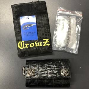 HB9343　 Crowz　クローズ　５連キーケース 　キーケース　 メンズ カイマン レザー　ウォレットチェーン付　 未使用品