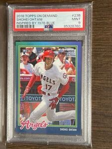 PSA9 ルーキーカード 50枚限定 大谷翔平 Topps 2018 TOPPS ON DEMAND SHOHEI OHTANI INSPIRED BY 1978-BLUE 02/50