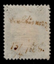 アメリカ切手　1861年シリーズ ２￠ Jackson、グリル入り、使用済、APS鑑定書付（#87）_画像2