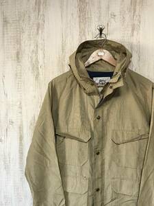 T102☆【USA製 ヴィンテージ 古着 ナイロンマウンテンパーカー】WOOLRICH ウールリッチ ハンティングジャケット S ベージュ