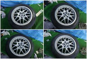 【BBS RX204　ホイール 17インチ 8JX17H2 ET38 5H/120 4本セット YOKOHAMA 16年36　235/50Ｒ17　