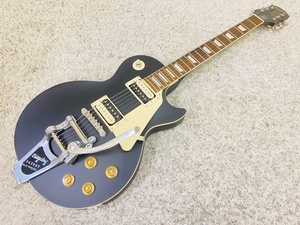 【メンテナンス済】Epiphone Les Paul Classic Worn Ebony エピフォン レスポール クラシック Bigsby取付【現状品】♪