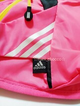 ☆adidas ウエストポーチ ☆送料350円～1060円☆ アディダス ボディバッグ ウエストバッグ ランニング バッグ ベルト 可愛い 蛍光 ピンク_画像9