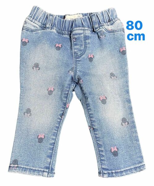 【未使用品】GAP Disney ミニー デニム パンツ/ギャップ ディズニー 80サイズ