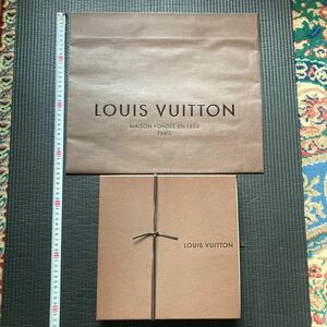 ファッション小物　☆　インテリア雑貨　レア貴重　LOUIS VUITTON ルイヴィトン　ブラウン　紙袋 ショップ袋　小物入れ 空箱 カラ箱 BOX