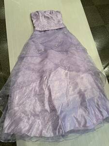 dress room AMI/ high class / beautiful goods * presentation / musical performance ./ chairmanship / party / Mai pcs * light purple + race / embroidery * auger nji- long dress * stole attaching .