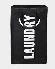ランドリーバスケット（ブラック） 折り畳み式 収納ボックス 収納バッグ