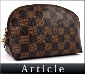 162225◇ LOUIS VUITTON ルイ ヴィトン ダミエ エベヌ ポシェット コスメティックPM ポーチ N47516 ダミエキャンバス ブラウン/ B