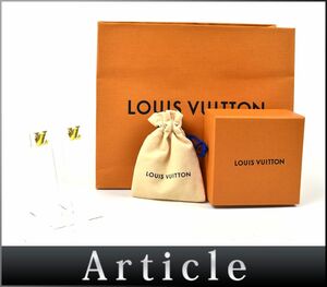 159037□美品 2023年 LOUIS VUITTON ヴィトン ピアス LV アイコニック スィーティー M01248 GP ジルコン ゴールド ジョーヌ イエロー 箱/ E