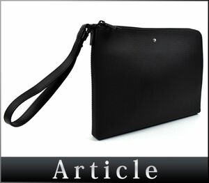 167407〇美品 MONTBLANC モンブラン エクストリーム 2.0 ポーチ セカンドバッグ クラッチバッグ 123934 PVC レザー ブラック/ B