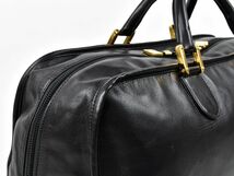 164480〇 LOEWE ロエベ アナグラム ボストンバッグ トラベルバッグ レザー 革 ブラック 黒 ヴィンテージ メンズ レディース/ B_画像7