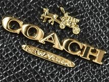 167169◇美品 COACH コーチ トートバッグ F58846 レザー 革 ブラック 黒 ブラック 無地 シンプル 通勤 通学 レディース チャーム/ B_画像7