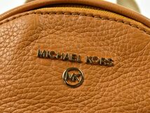 165038☆ MichaelKors マイケルコース リュックサック バックパック スレイター 30T0G04B0L レザー 革 キャメル オレンジ レディース/ B_画像8