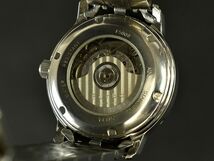 H0198□動作確認済 Furbo フルボ 腕時計 自動巻き デイデイト ラウンド 裏スケ F5009 SS ホワイト パープル メンズ アナログ/ D_画像9