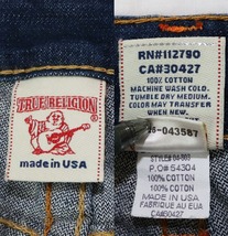 大きいサイズ TRUE RELIGION トゥルーレリジョン JOEY 濃紺ブーツカットジーンズ ジッパーフライ フレアデニムパンツ メンズ W33 XL相当_画像6