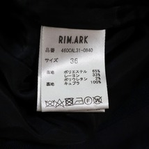 RIM.ARK リムアーク Mannish straight PT ハイウエストスラックスパンツ 460CAL31-0840 ストライプ柄 ネイビー レディース サイズ36 S相当_画像7