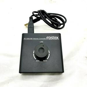 1円 美品■ FOSTEX PC100USB フォステクス DAC 内蔵 ボリュームコントローラー PCM2704 採用 USB 線付き A043-00