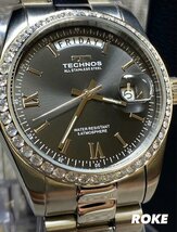 新品 テクノス TECHNOS 正規品 腕時計 アナログ腕時計 クオーツ ステンレス カレンダー 5気圧防水 シルバー ブラック シンプル プレゼント_画像1