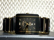 新品 テクノス TECHNOS 正規品 腕時計 セラミック アナログウォッチ 防水 カレンダー クオーツ シンプル ブラック ゴールド プレゼント_画像5