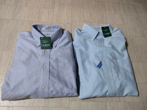 サイズ：15/32　二枚セット　タグ付き未使用品　L.L.BEAN エルエルビーン　長袖 ボタンダウン シャツ