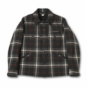 サイズ：38(2)　美品　定価:4万超え　日本製　　PHIGVEL フィグベル　MOUNTAINEER JACKET　　ウールジャケット　チェック