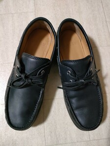 サイズ:us7.5(25.5cm)　美品　BALLY・バリー　モカシン　デッキシューズ　ローファー　黒　レザーシューズ