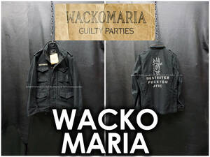 WACKO MARIA 13AW M-65 フィールドジャケット バックサテン S/36 バックプリント ワコマリア ギルティーパーティー ミリタリー