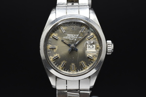 ジャンク ROLEX OYSTER PERPETUAL DATE Ref：6916 ロレックス デイト シグマダイヤル グレー トリチウム レディース 1973年製■19499