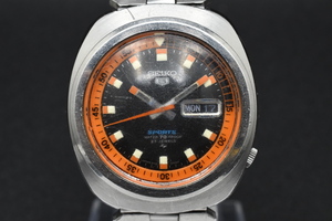 難あり SEIKO 5 SPORTS Ref:5126-6010 セイコー ファイブ スポーツ インナー回転ベゼル デイデイト 自動巻き ■19825