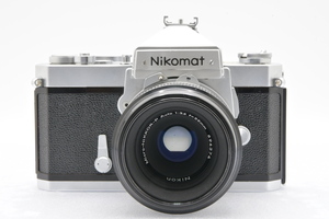 Nikon Nikomat FTN シルバー+非AI Micro-NIKKOR-P 55mm F3.5 フィルムカメラ MF一眼レフ 単焦点レンズ ■17772