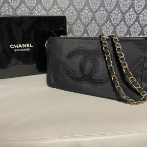 CHANEL チェーン　ショルダー　黒　ココマーク　新品　未使用　バッグ　ナイロン　ココ　スパンコール　ショルダーバッグ 