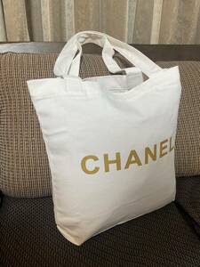 CHANEL シャネル　新品 未使用　トートバッグ トート 　白 ゴールド 文字 金　ノベルティ　バッグ　ホワイト