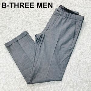 B-THREE MEN ビースリー メンズ パンツ スラックス XL グレー B12409-100