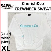 SAPEur Cherish&co CREWNECK SWEAT White XL サプール チェリッシュ スウェット シャツ トレーナー ホワイト 白 XLarge LL_画像1