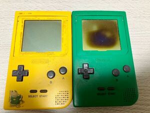 ジャンク【ゲームボーイポケット】2個まとめ売り！任天堂 Nintendo GAME BOY Pocket ニンテンドー 動作未確認 部品取りにどうぞ GBP