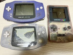 ジャンク【ゲームボーイアドバンス・ゲームボーイカラー】3台まとめ！動作未確認 Nintendo ニンテンドー 任天堂 ADVANCE 部品取りにどうぞ