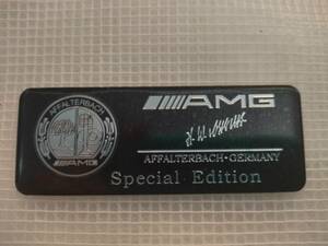 【送料無料】AMG Special Edition　エンブレムプレート ブラック　縦3.2cm×横8㎝　メルセデスベンツ