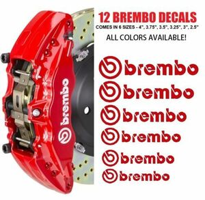 Bremboステッカー レッド 横11cm×縦13cm (１シート＝大中小　計６枚)　ブレンボ　