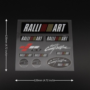 送料無料　RALLI ART ステッカー 横12cm×縦12cm ② ラリーアート　三菱