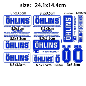 OHLINS(オーリンズ)　ステッカー　ブルー 　横25ｃｍ 縦15ｃｍ　⑥