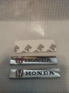 HONDA(ホンダ) エンブレムプレート 縦1.0cm×横6.0cm×厚さ2ｍｍ　2枚組　①　送料無料