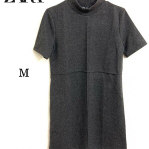 ☆ZARA☆ ザラ ボトルネック ニット セーター ワンピース グレーM