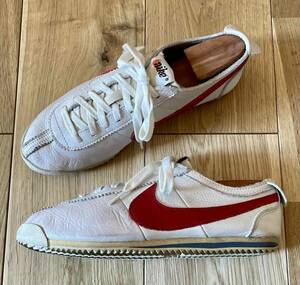 美品 貴重　ナイキ オリジナル コルテッツ 白×赤 復刻 2003年製 NIKE ORIGINAL CORTEZ 24cm　US6 ワッフル レディース　 レザーコルテッツ