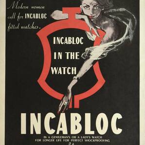 稀少！1954年インカブロック 時計広告/Incabloc Shock-Absorber/Watch/Yの画像1