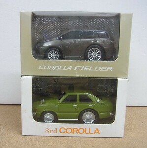 未使用◎トヨタ 3代目カローラ グリーン プルバックカー カラーサンプル TOYOTA COROLLA 3rd　/　フィールダー